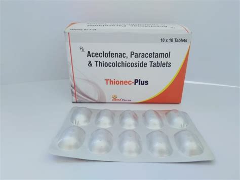 aceclofenac paracetamol and thiocolchicoside.